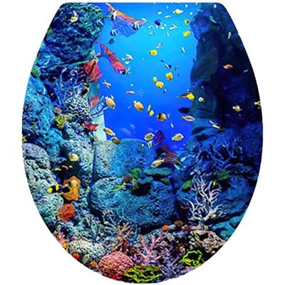 Hrippy Ocean-Themed Toilet Lid Stickers