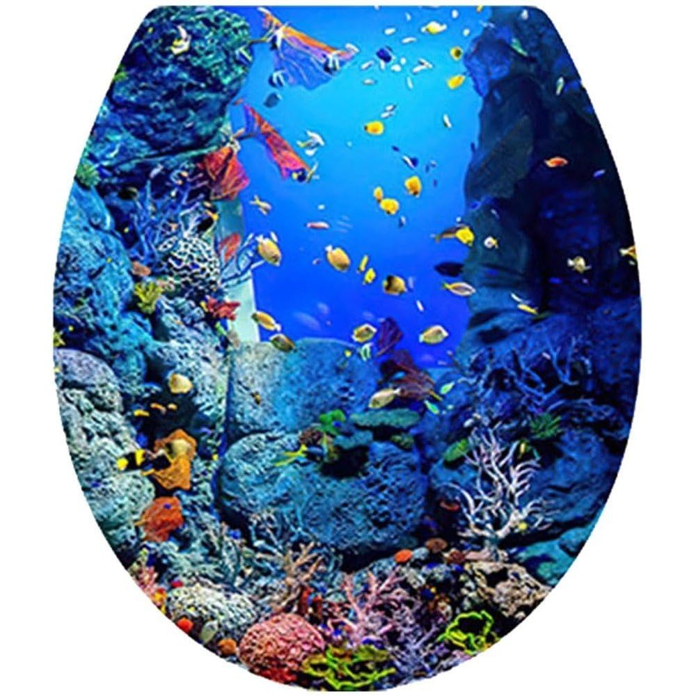 Hrippy Ocean-Themed Toilet Lid Stickers