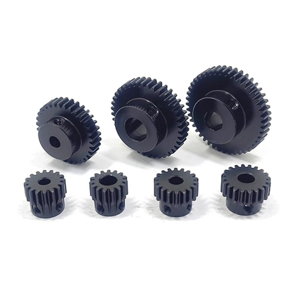 Precision 0.8M Spur S45C Steel Gear, 15–90 Teeth, Metal Reduction Engraving Machine Electronic Starter Transmission Gear Set, CZAOINCU (6 mm, 1 Piece, 15 Teeth)