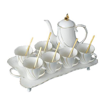 QUSYZD Ceramic European-Style Tea and Coffee Cup Set