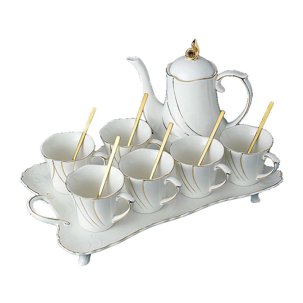 QUSYZD Ceramic European-Style Tea and Coffee Cup Set