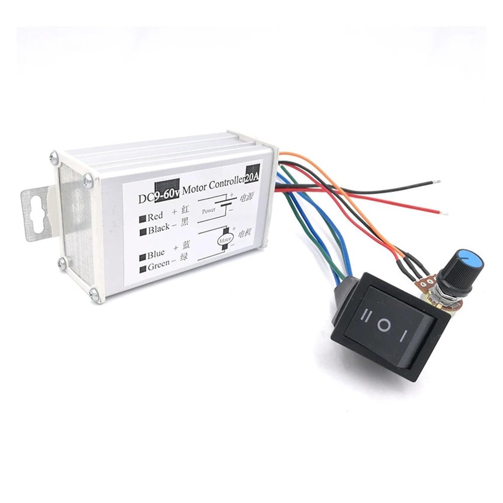 DC Electronic Starter Speed Controller, 20 A, 9–60 V, Reversible Forward/Reverse Switch MQXFCZUX