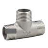 CZAOINCU 1/4" 3/8" 1/2" 3/4" 1" 1-1/4" 1-1/2" 2" Male/Female 3-Way Tee Splitter, 304 Stainless Steel Pipe Fitting for Water and Gas (M M M,05) view 1