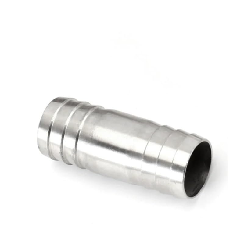 CZAOINCU 1-Piece 6 mm, 8 mm, 10 mm, 12 mm, 13 mm, 14 mm, 15 mm, 16 mm, 17 mm, 18 mm, 19 mm, 20 mm Hose Barb Straight Two-Way 304 Stainless Steel Pipe Fitting Connector (30 mm)