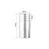 CZAOINCU 1-Piece 6 mm, 8 mm, 10 mm, 12 mm, 13 mm, 14 mm, 15 mm, 16 mm, 17 mm, 18 mm, 19 mm, 20 mm Hose Barb Straight Two-Way 304 Stainless Steel Pipe Fitting Connector (30 mm) view 2