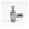 CZAOINCU 1pc Air Speed Control Valve, 10mm Tube x 1/4in Male Thread, Pneumatic Brass Push-In Quick-Release Fitting view 1