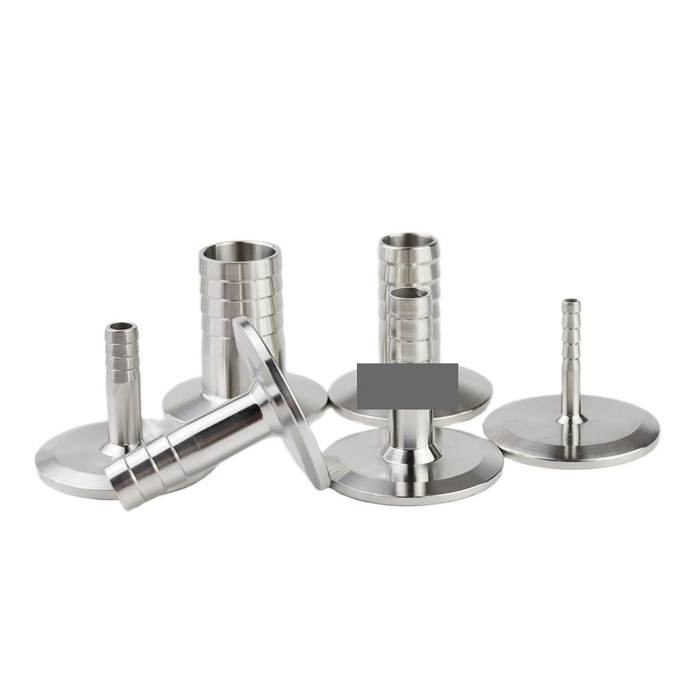 CZAOINCU 1-Piece 6 mm/8 mm/10 mm/12 mm/19 mm/51 mm Stainless Steel 304 Hose Barb Pipe Fitting Ferrule, OD 50.5–64 mm, for 1.5"/2" Tri-Clamp, K50.5 mm (1.5-Inch TC), 6 mm Hose Barb