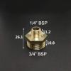 CZAOINCU 1-Piece Brass Male-Thread Hex Nipple Adapter, 1/8" to 1" (NO13) view 2