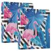 3-Ring Binder, Tropical Peach Flamingo, 3.5 cm, Pocket Cover, 2-Pack, College Binder for Students, Hardcover, 2 Count view 1