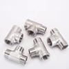 CZAOINCU DN8–DN50 Male + Male + Female Threaded 3-Way Tee Pipe Fitting, 1/4 in., 1/2 in., 3/4 in., 1 in., 1-1/4 in., 1-1/2 in., Threaded 304 Stainless Steel (M x M x M, 1-1/2 in.) view 2