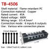 CZAOINCU 15A/25A/45A 600V Dual-Row Barrier Screw Terminal Block Wire Connector, 3/4/5/6/8/10/12-Pin Options, TB Series view 2