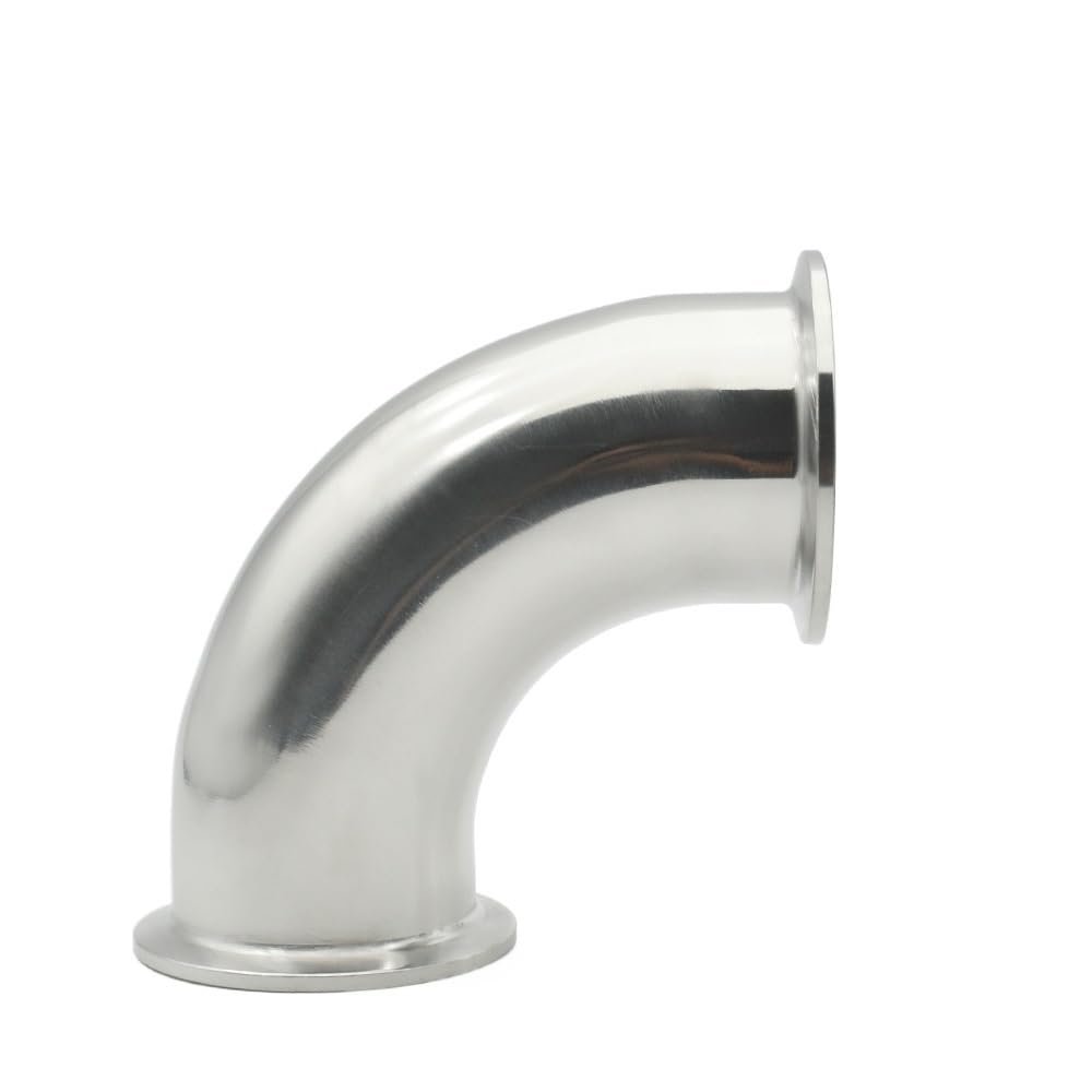 CZAOINCU SS304/316L Stainless Steel Three-Clip Elbow Pipe Fitting, 45°/90°, 3/4"–4"