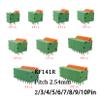 CZAOINCU 5/10-Piece Right-Angle 2.54 mm KF141R 2–10-Pin Spring Screwless PCB-Mount Terminal Block Wire Connector, 26–20 AWG (One Size, 6) view 2