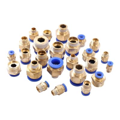 CZAOINCU 5-Piece Hose Connectors, 6/8/10/12 mm to 1/8" and 1/4" Male Thread, Quick Connectors for Air and Water Pipes, 10 mm, 1/4"
