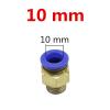 CZAOINCU 5-Piece Hose Connectors, 6/8/10/12 mm to 1/8" and 1/4" Male Thread, Quick Connectors for Air and Water Pipes, 10 mm, 1/4" view 2