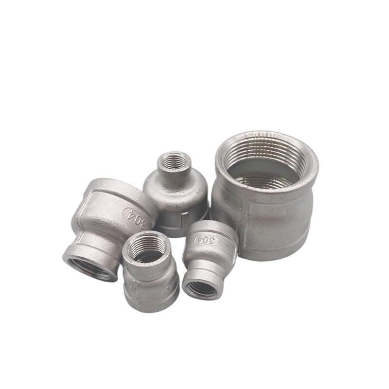 CZAOINCU 1-Piece Female-to-Female Thread Reducer, 304 Stainless Steel Pipe Fitting Adapter, 1/8" to 1-1/4" (DN20 to DN8)