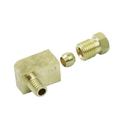 CZAOINCU M4 M5 M6 M8 1/8" 1/4" Male to 4/6/8 mm OD Brass 90-Degree Elbow Compression Fitting (M6 x 0.75 mm to 4 mm)