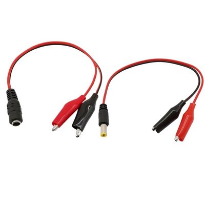 AUOQKQUT 1/2/5-Piece 12V Power Test Cable with 5.5 x 2.1 mm DC Male/Female Connector, DC Jack to 2-Wire Adapter (Male, One Size)
