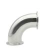 CZAOINCU SS304/316L Stainless Steel Three-Clamp Elbow, 45°/90°, 3/4"–4" Pipe Fitting, Externally Manufactured (90° Elbow, SS304, 32 mm Ferrule, 50.5) view 1