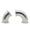 CZAOINCU SS304/316L Stainless Steel Three-Clamp Elbow, 45°/90°, 3/4"–4" Pipe Fitting, Externally Manufactured (90° Elbow, SS304, 32 mm Ferrule, 50.5) view 3