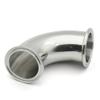 CZAOINCU SS304/316L Stainless Steel Three-Clamp Elbow, 45°/90°, 3/4"–4" Pipe Fitting, Externally Manufactured (90° Elbow, SS304, 32 mm Ferrule, 50.5) view 4