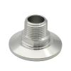 CZAOINCU 1/4", 1/2", 3/4" and 1" Male/Female Thread Adapter, SS304 Stainless Steel, Three-Clamp, 25.4/50.5/64 mm, Homemade Adapter (Male Thread, 1" Ferrule, 50.5 mm, BSPT) view 1