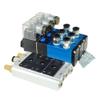1-Piece Pneumatic 4V210-08 Solenoid Valve Manifold Base with Muffler Fitting, Multi-Way, 5 Stations, 10 mm to 8 mm, DC 24V view 4