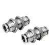 10-Piece PM 304 Stainless Steel Pneumatic Bulkhead Quick Coupling, 4/6/8/10/12/14/16 mm Hose and Gas Pipe Connector Plate, AUOQKQUT (PM-12) view 1