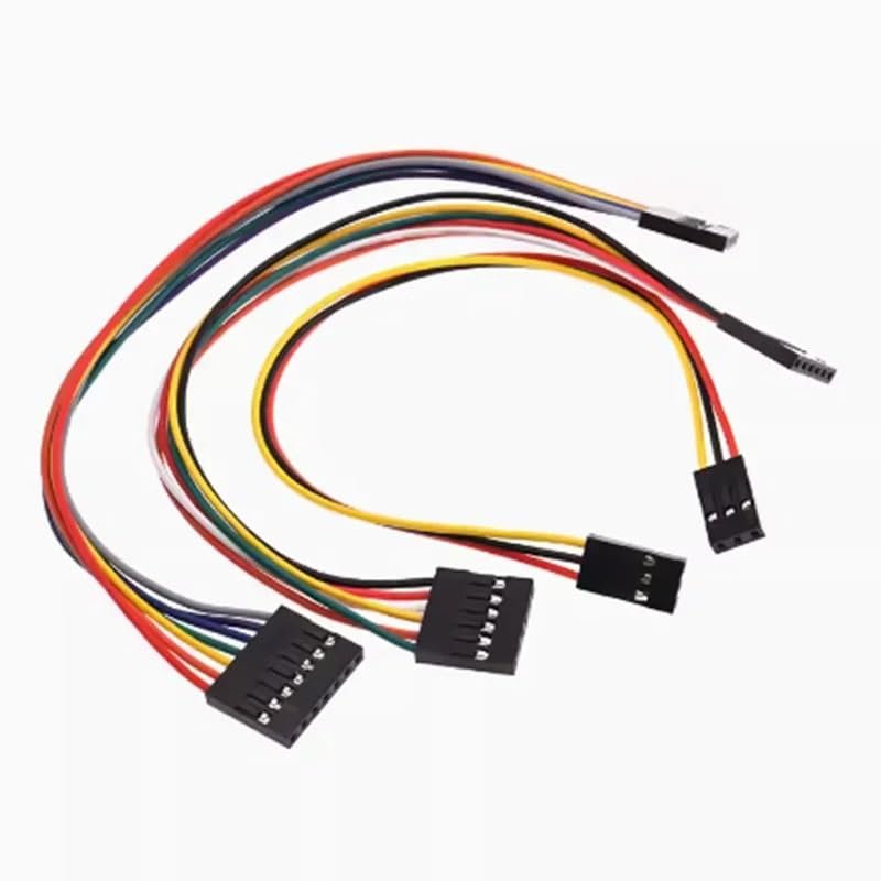 CZAOINCU 10-Pack 2.54 mm Female-to-Female Jumper Wire Cable, 1P–10P, 20 cm (10P)