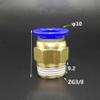 EKFBQBGW 10-Piece DN10 G 3/8" Male Thread x 10 mm OD Tube Brass Pneumatic Air Hose Push-In Quick Couplers for Water and Gas view 2