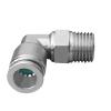 CZAOINCU 30-Piece 304 Stainless Steel PL Series Pneumatic Tube Quick-Connect Threaded Elbow Fittings, PL8-02/4-M5/6-04/10-03 (PL6-04) view 1