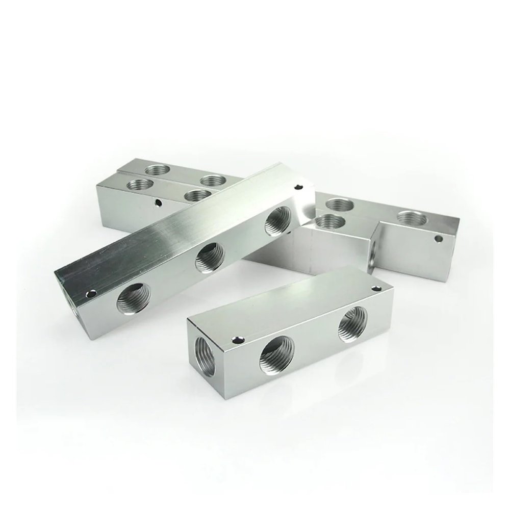 CZAOINCU 27 × 36 mm 1/2" Female Air Manifold Block, 5-Way 7-Port