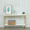 Snowflyk Narrow Console Table for Hallway, Black, 80 x 30 x 80 cm view 3