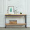 Snowflyk Narrow Console Table for Hallway, Black, 80 x 30 x 80 cm view 4