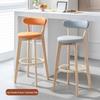 UYHBCNQD Solid Wood Bar Stool with Backrest and Footrest view 3