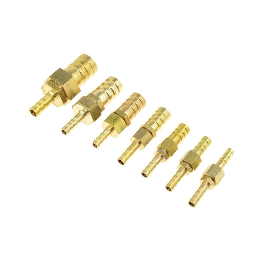 1 pc Brass 6 mm Hose Barb to 8 mm/10 mm/19 mm OD Reducer Adapter, 6 mm x 14 mm