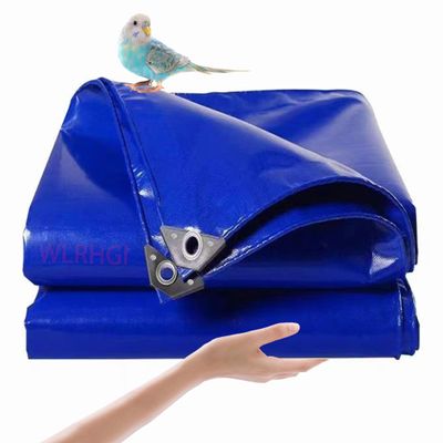 WLRHGl Tarp Cover, 1 x 1 m Fabric Tarp with Grommets and Reinforced Corners, Blue