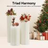 MINRS 3-Piece Folding Cardboard Flower Stand Set with PVC Tops view 2