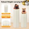 MINRS 3-Piece Folding Cardboard Flower Stand Set with PVC Tops view 3