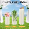 MINRS 3-Piece Folding Cardboard Flower Stand Set with PVC Tops view 4