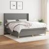 Willood Box Spring Bed with Mattress, Dark Gray, 160 x 200 cm view 1