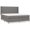 Willood Box Spring Bed with Mattress, Dark Gray, 160 x 200 cm view 2