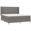 Willood Box Spring Bed with Mattress, Dark Gray, 160 x 200 cm view 3