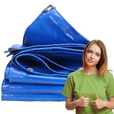 WLRHGl Premium Fabric Tarp, 0.5 x 10 m, Waterproof, Tear-Resistant, Blue