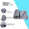 WLRHGl Waterproof Tarp, 1.5 x 44.5 m, Gray view 3