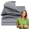 WLRHGl Waterproof Tarp with Grommets, 0.5 x 39 m, Gray view 1