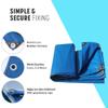 WLRHGl PVC Truck Tarp, 5 x 13.5 m, Blue view 3