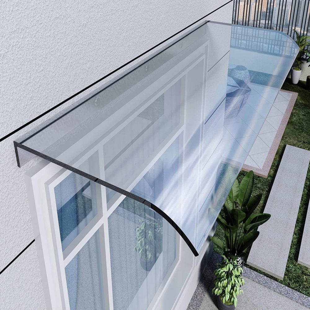 Transparent Curved Polycarbonate Door Canopy