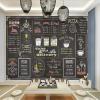 YYZOVBNN Hand-Drawn Chalk Lettering Afternoon Tea Wallpaper, Industrial Restaurant Café Decor view 4