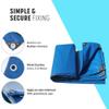 WLRHGl WLR010 Fabric Tarp, 1 x 46.5 m, Waterproof and Mold-Resistant, Blue view 3